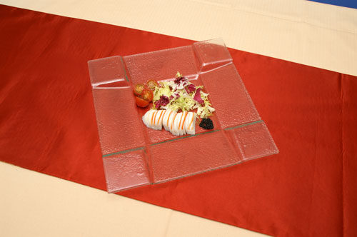 Plato pliegues cuadrado