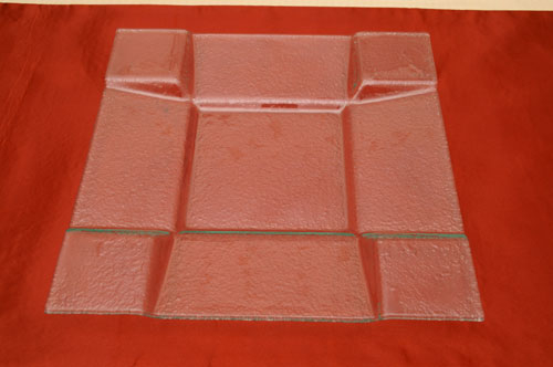 Plato pliegues cuadrado