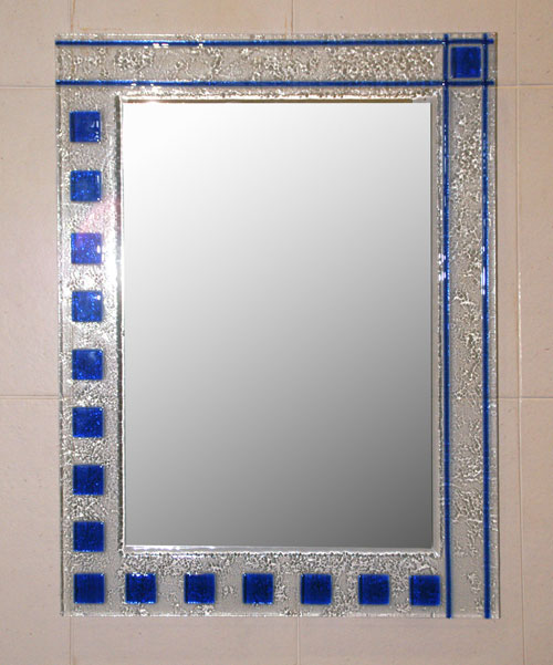 Espejo doble marco 3 mm sobre base de vidrio fusing